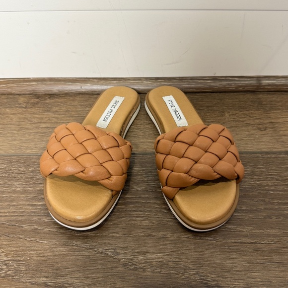 Steve Madden Shoes - Steve Madden Women's Paislee Slides Camel Size 6 Braided Finish Summer